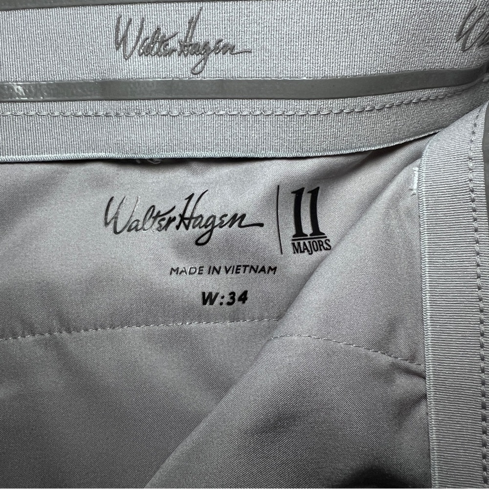 Walter Hagen Men’s Golf Shorts ⛳️ Grey & White Plaid Size 34 - Picture 3 of 5